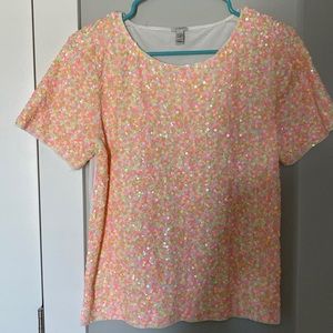 J Crew sequin top
